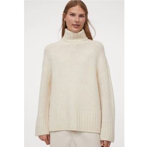 cream turtleneck sweater